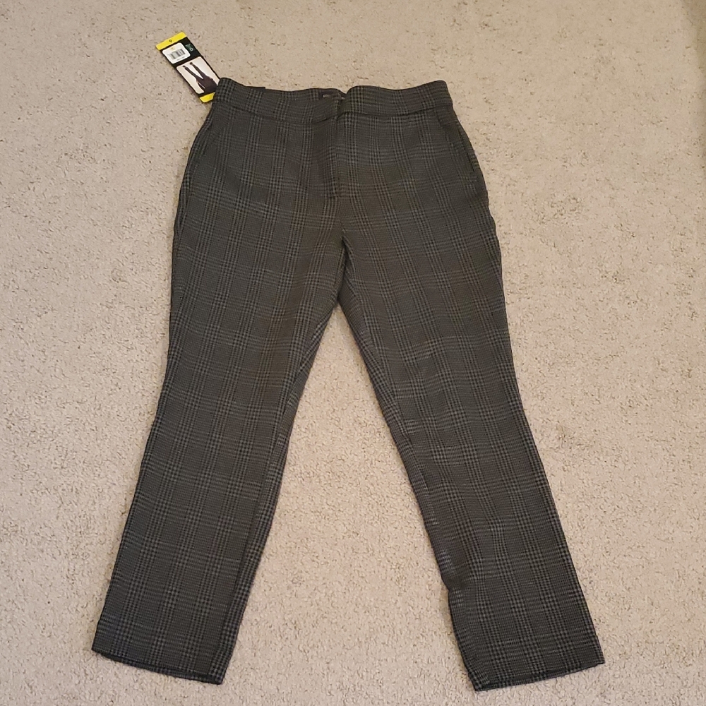 Banana Republic Charcoal Glen Plaid Dress Pants